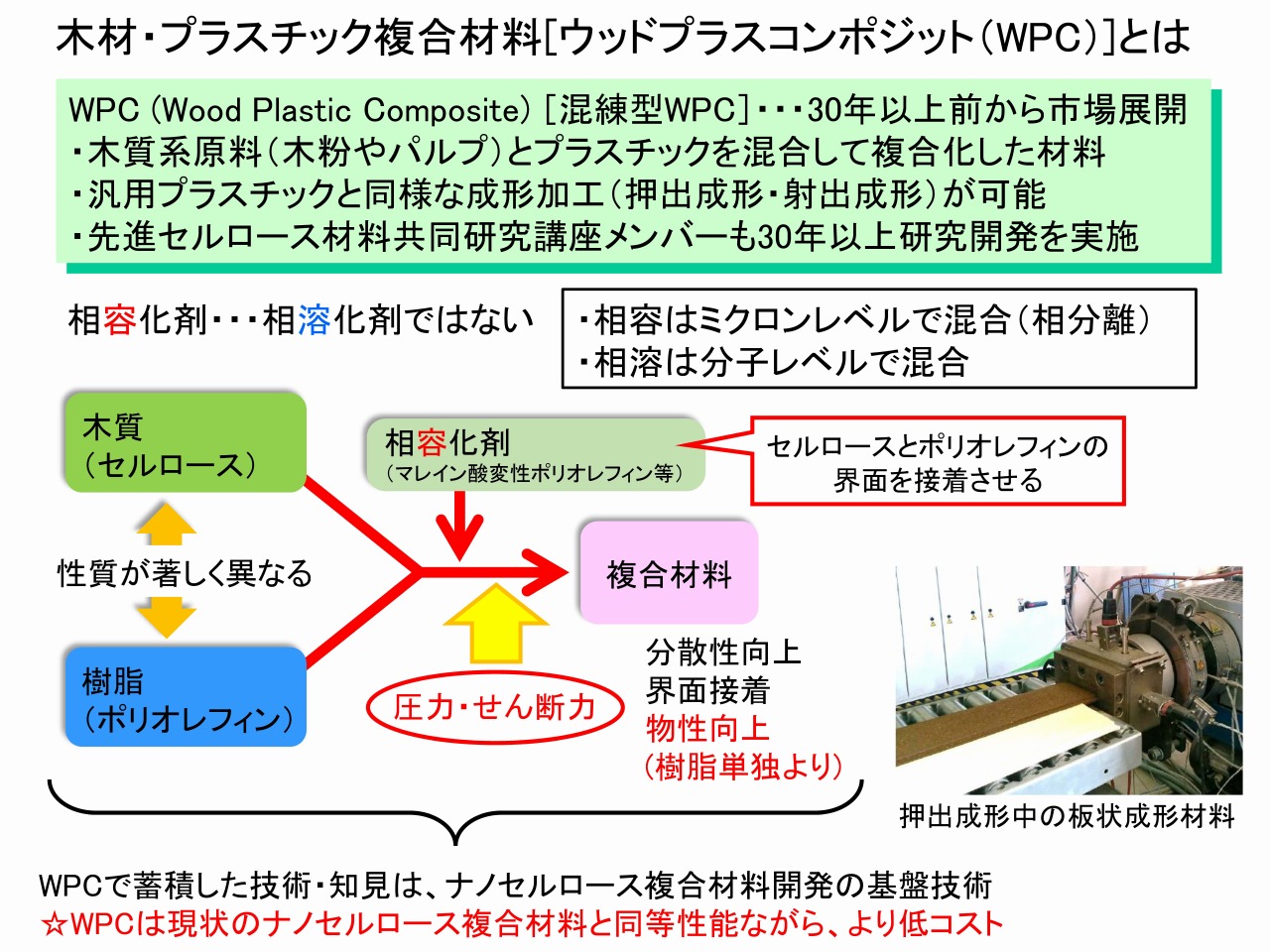 基礎解説 ウッドプラスコンポジット 先進セルロース材料共同研究講座